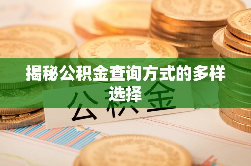交口揭秘公积金查询方式的多样选择