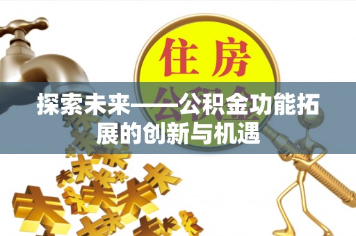 交口探索未来——公积金功能拓展的创新与机遇